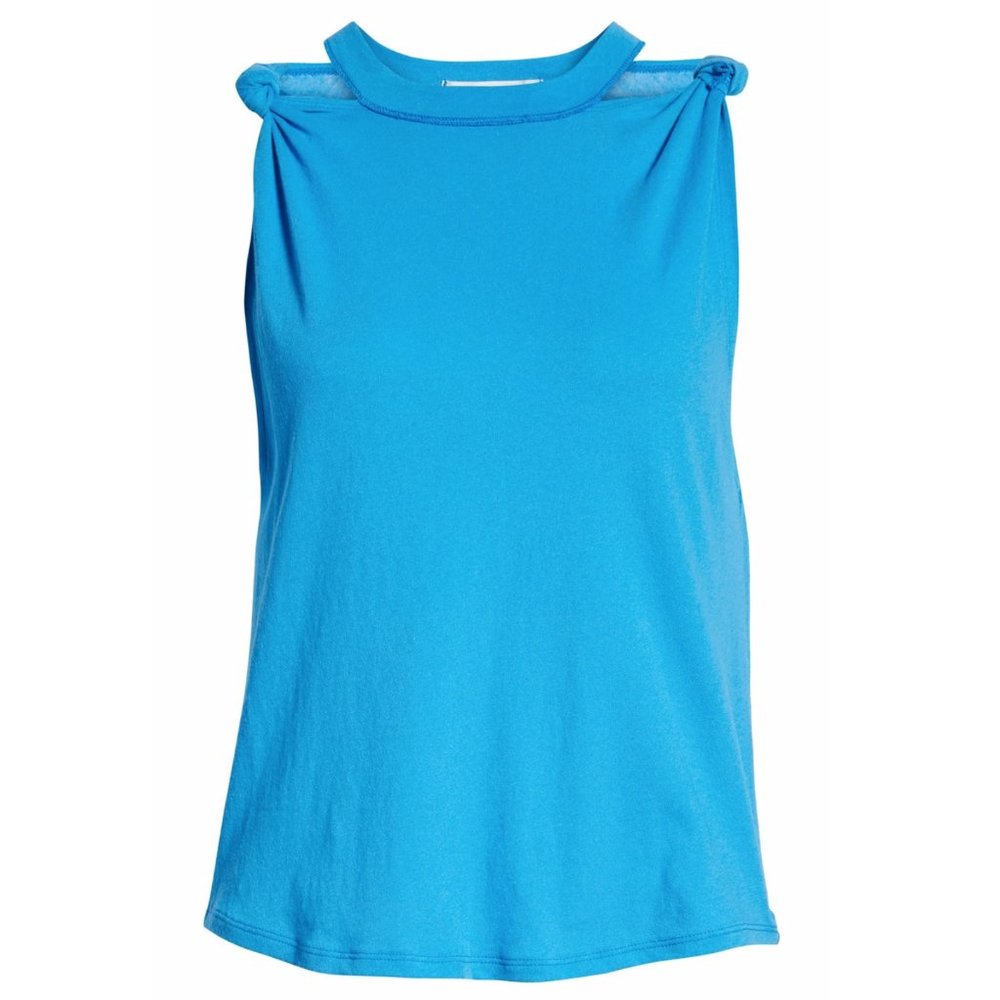 Free People Womens Blue Twist Tank Top Size XS - Picture 2 of 5